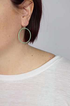 Medium Evident Earrings in Pale Green