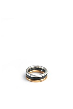 mixed metal stacking rings (set of three)