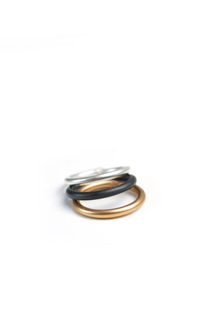 mixed metal stacking rings (set of three)