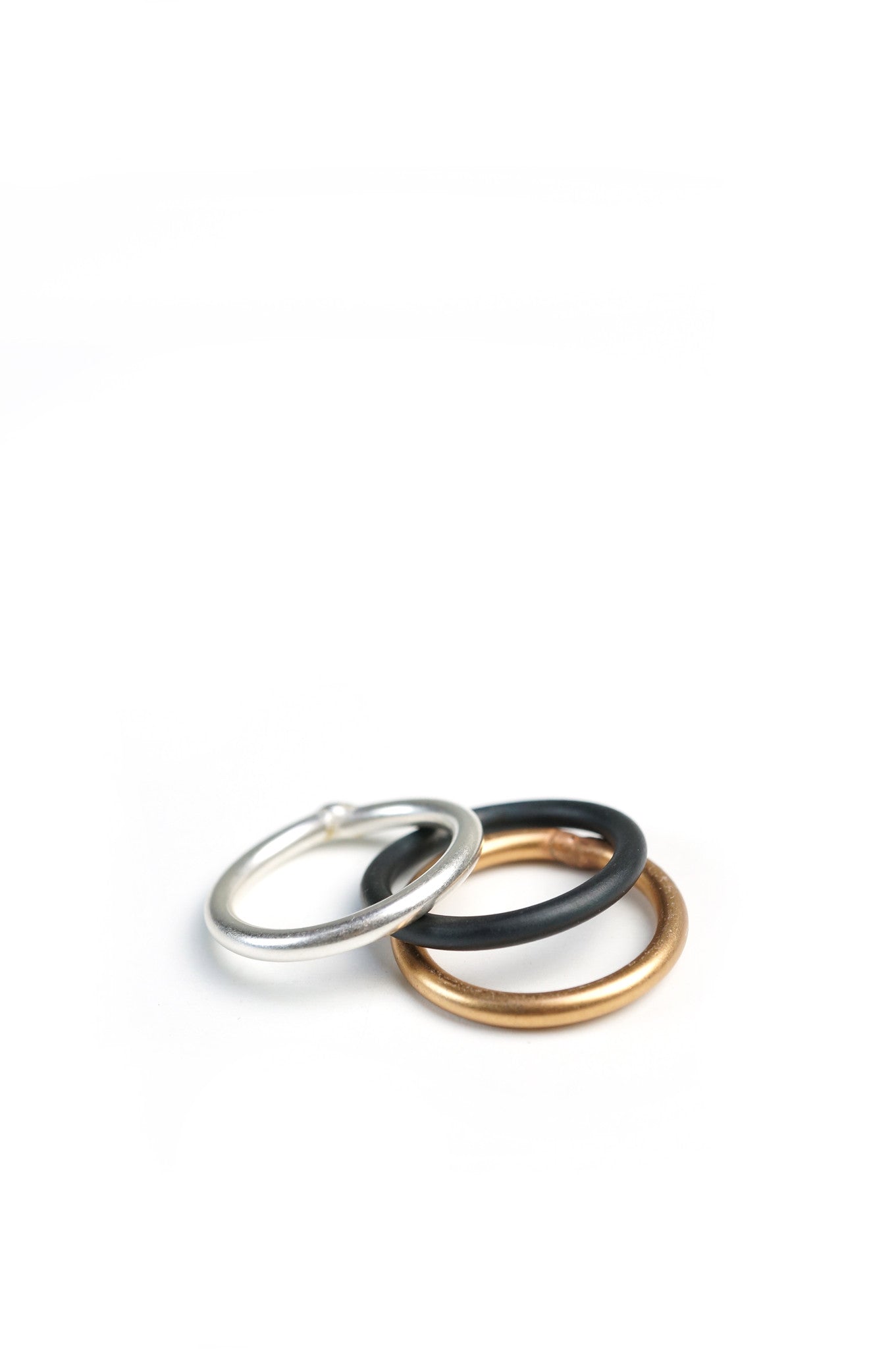 mixed metal stacking rings (set of three)