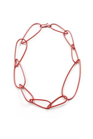 Modular Necklace No. 2 in Coral Red