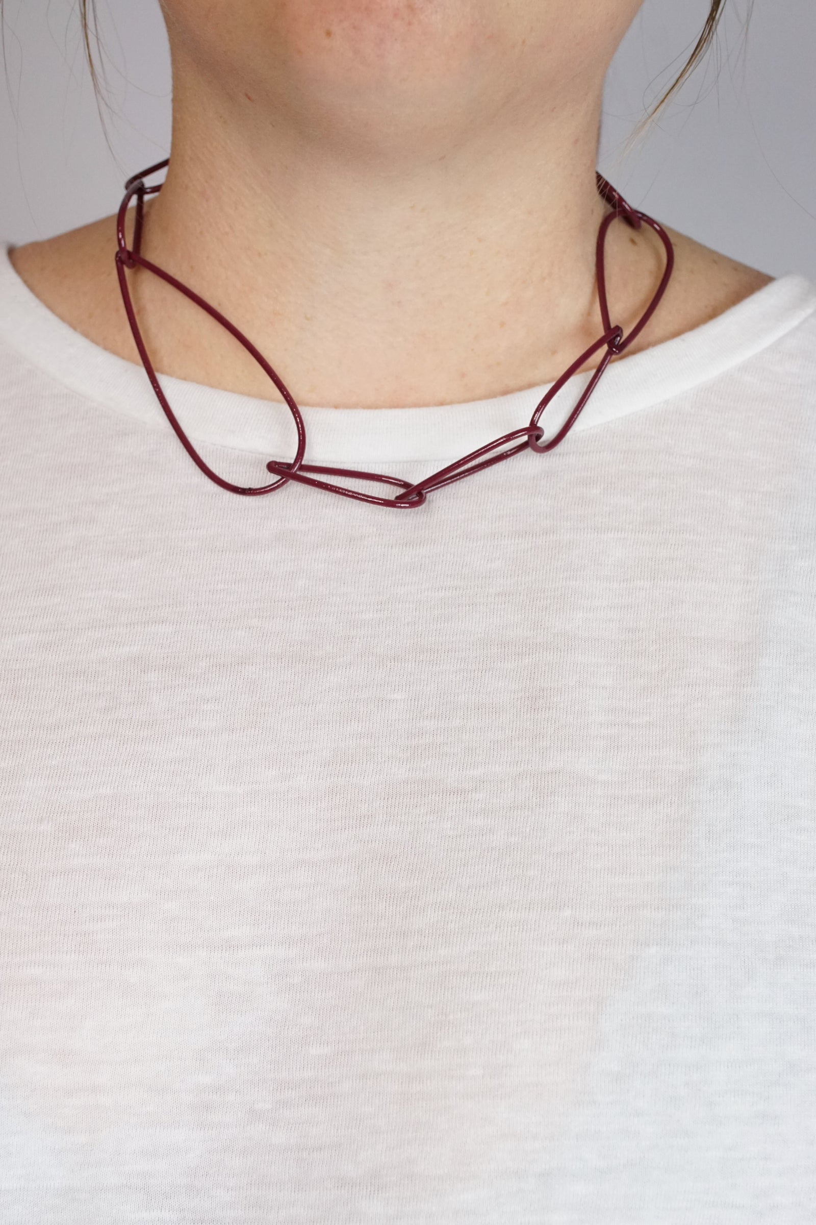 Modular Necklace No. 2 in Lush Burgundy