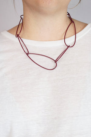 Modular Necklace No. 6 in Lush Burgundy