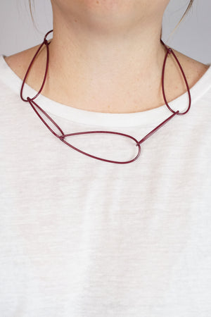 Modular Necklace No. 6 in Lush Burgundy