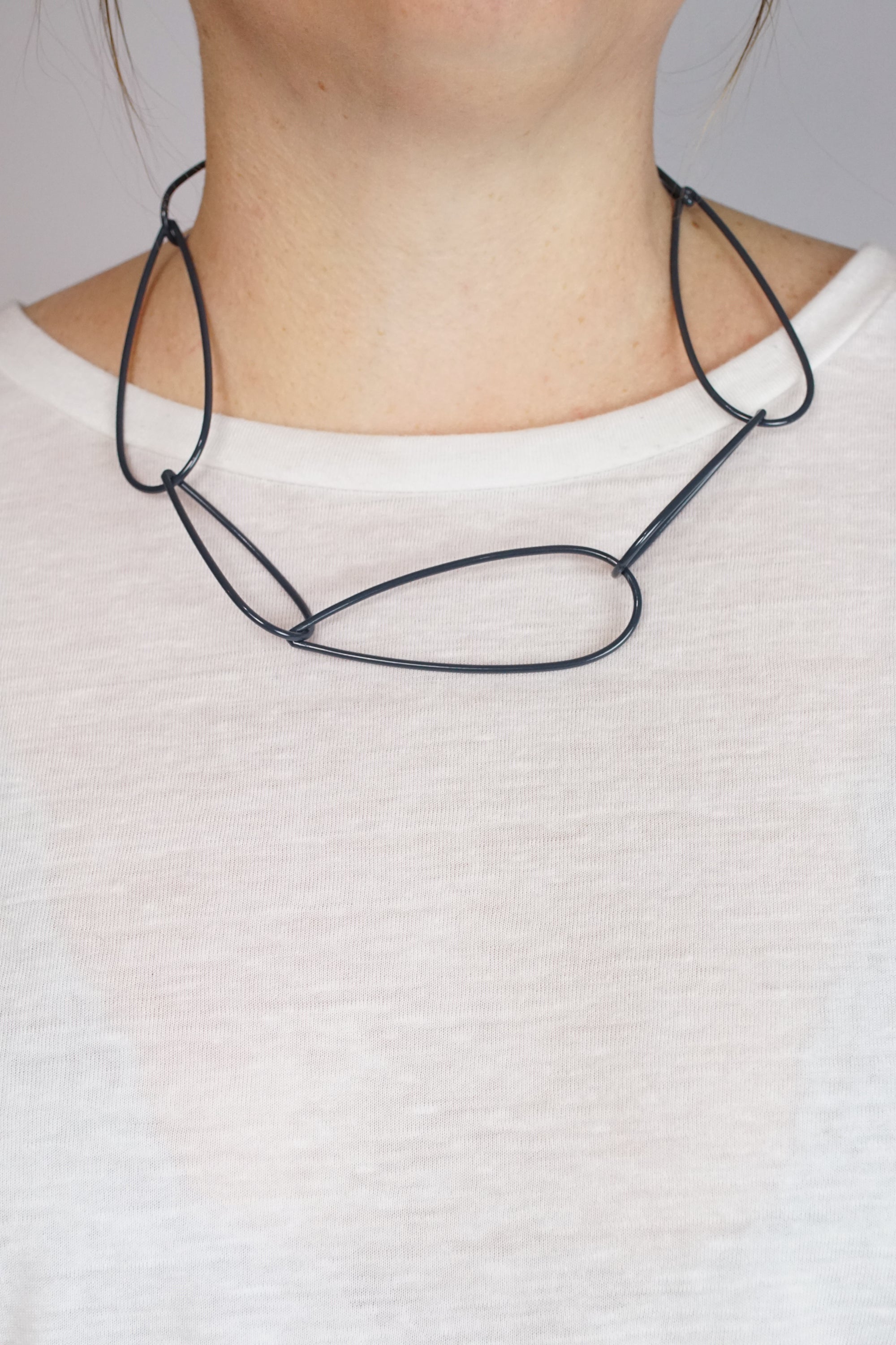 Modular Necklace No. 6 in Midnight Grey