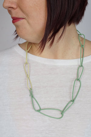 Modular Necklace in Pale Green and Green Sand