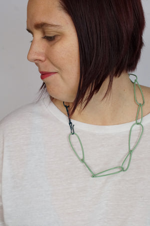 Modular Necklace in Pale Green and Deep Ocean