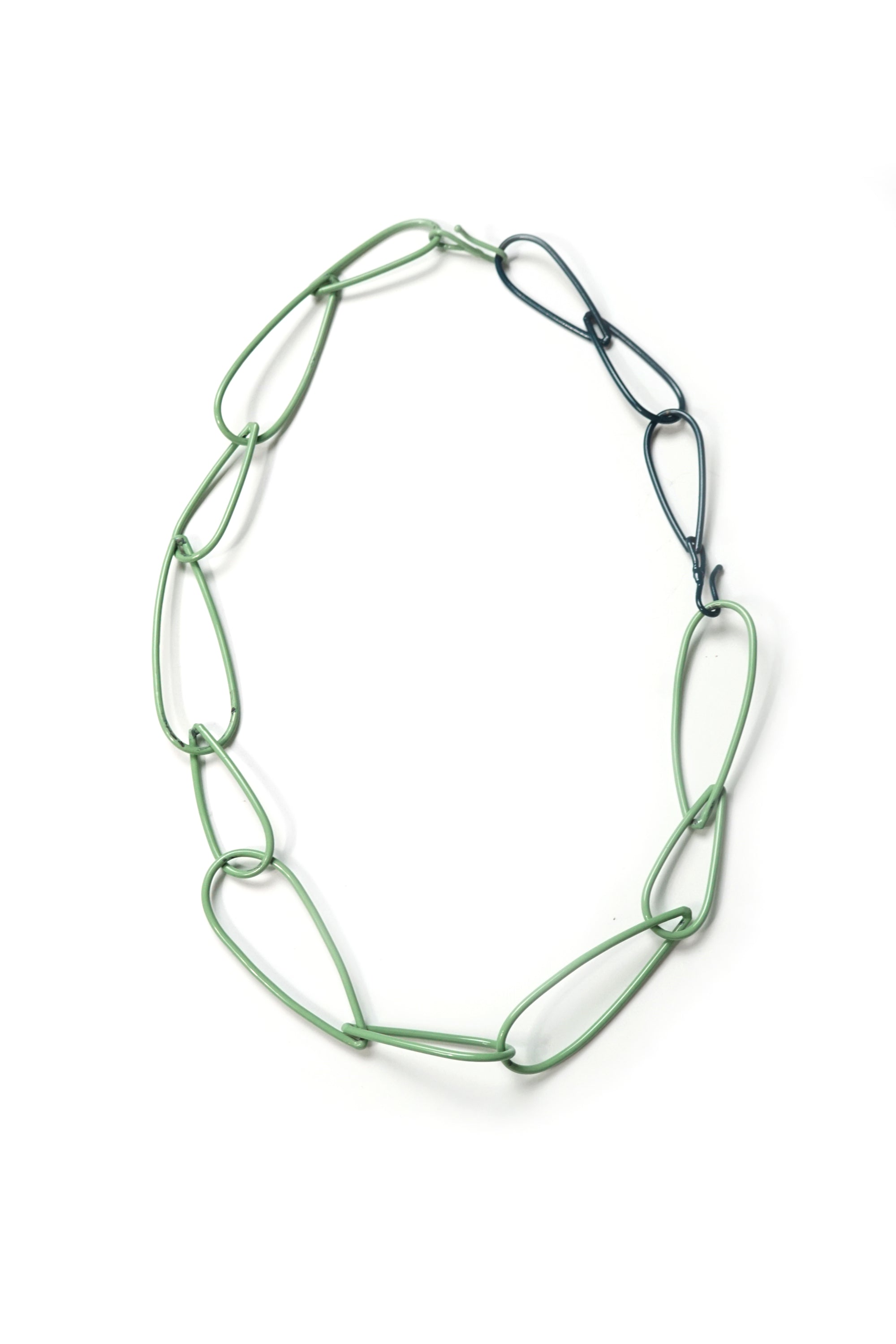 Modular Necklace in Pale Green and Deep Ocean