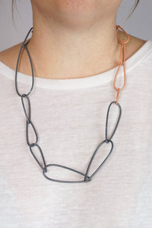 Modular Necklace in Storm Grey and Dusty Rose