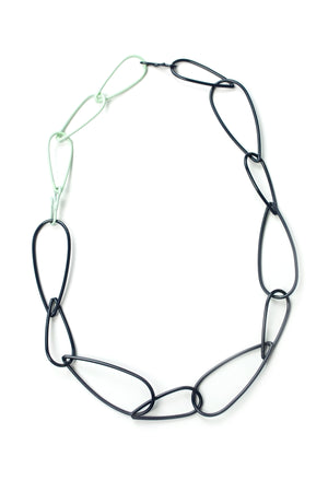 Modular Necklace in Dark Navy and Soft Mint