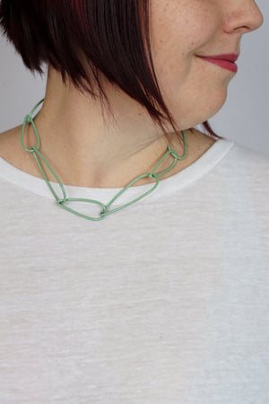 Modular Necklace in Pale Green and Deep Ocean