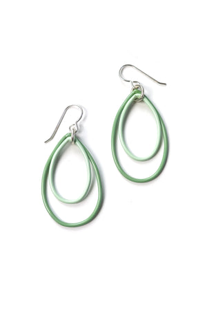 Nellie earrings in Pale Green and Soft Mint