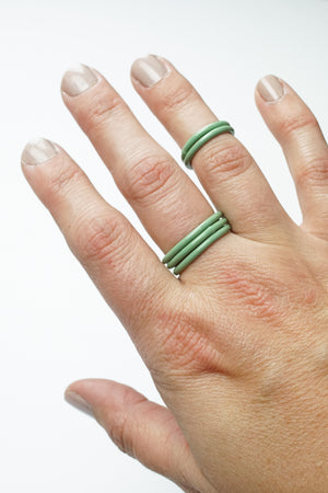 Stacking Ring in Pale Green