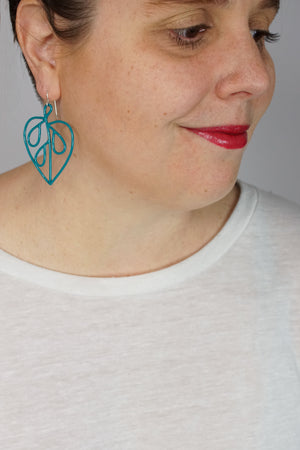 Petite Ada Earrings 2 in Bold Teal