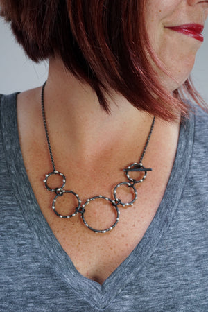 Petite Zoe Necklace - Silver on Steel