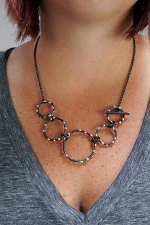 Petite Zoe Necklace - Silver on Steel