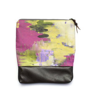 Remnant foldover clutch in yellow