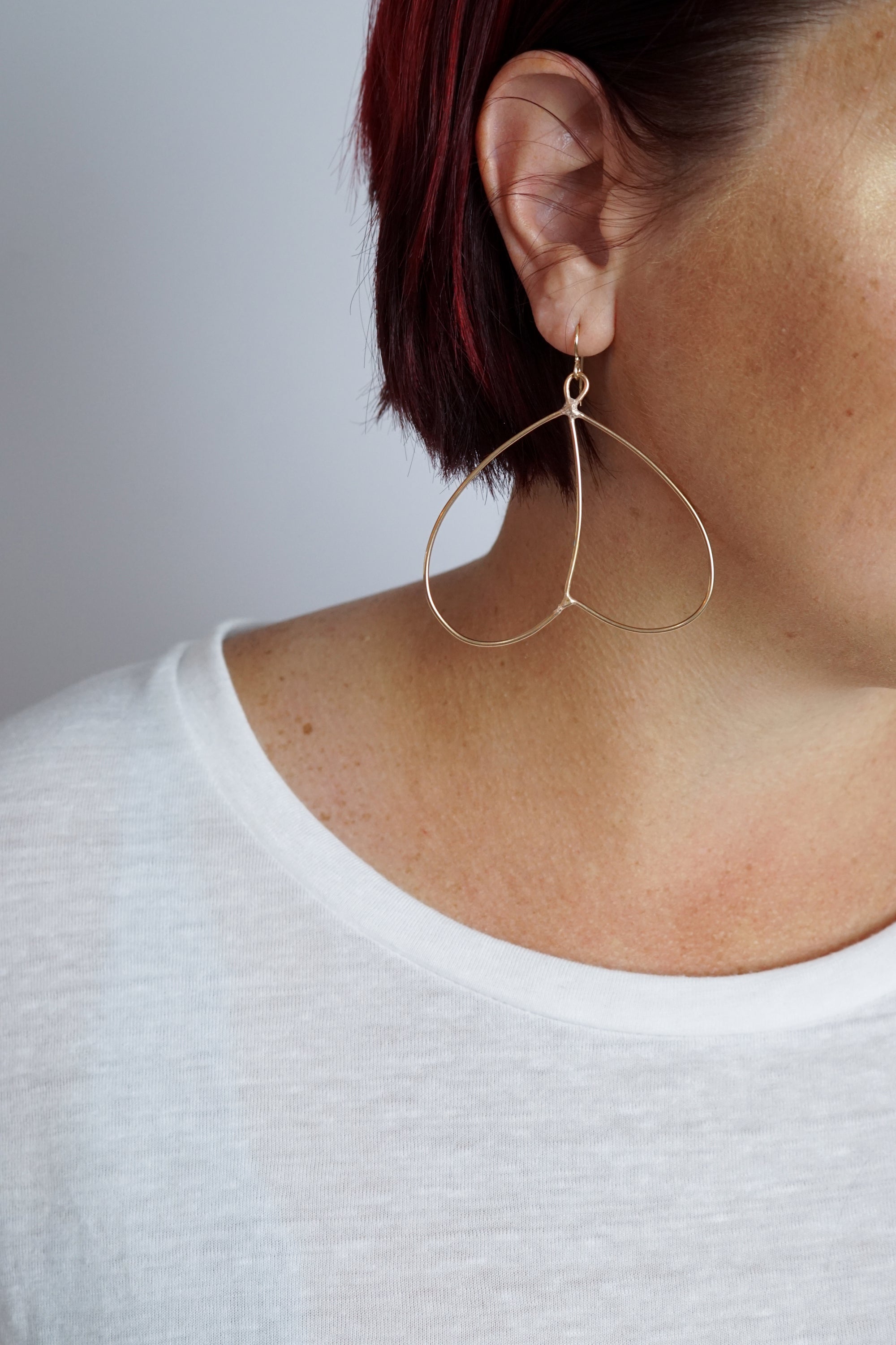 lightweight bronze wire statement earrings