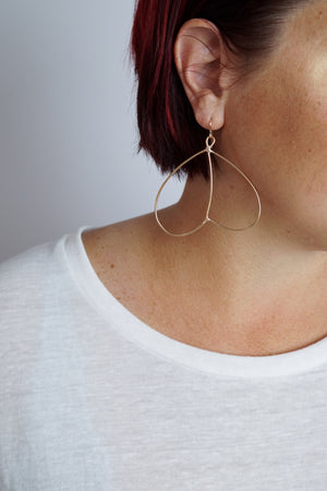 lightweight bronze wire statement earrings