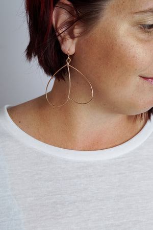 lightweight bronze wire statement earrings