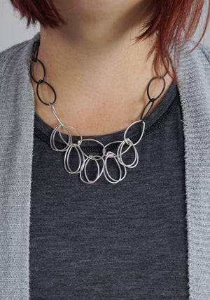 Ilhan necklace in steel and silver