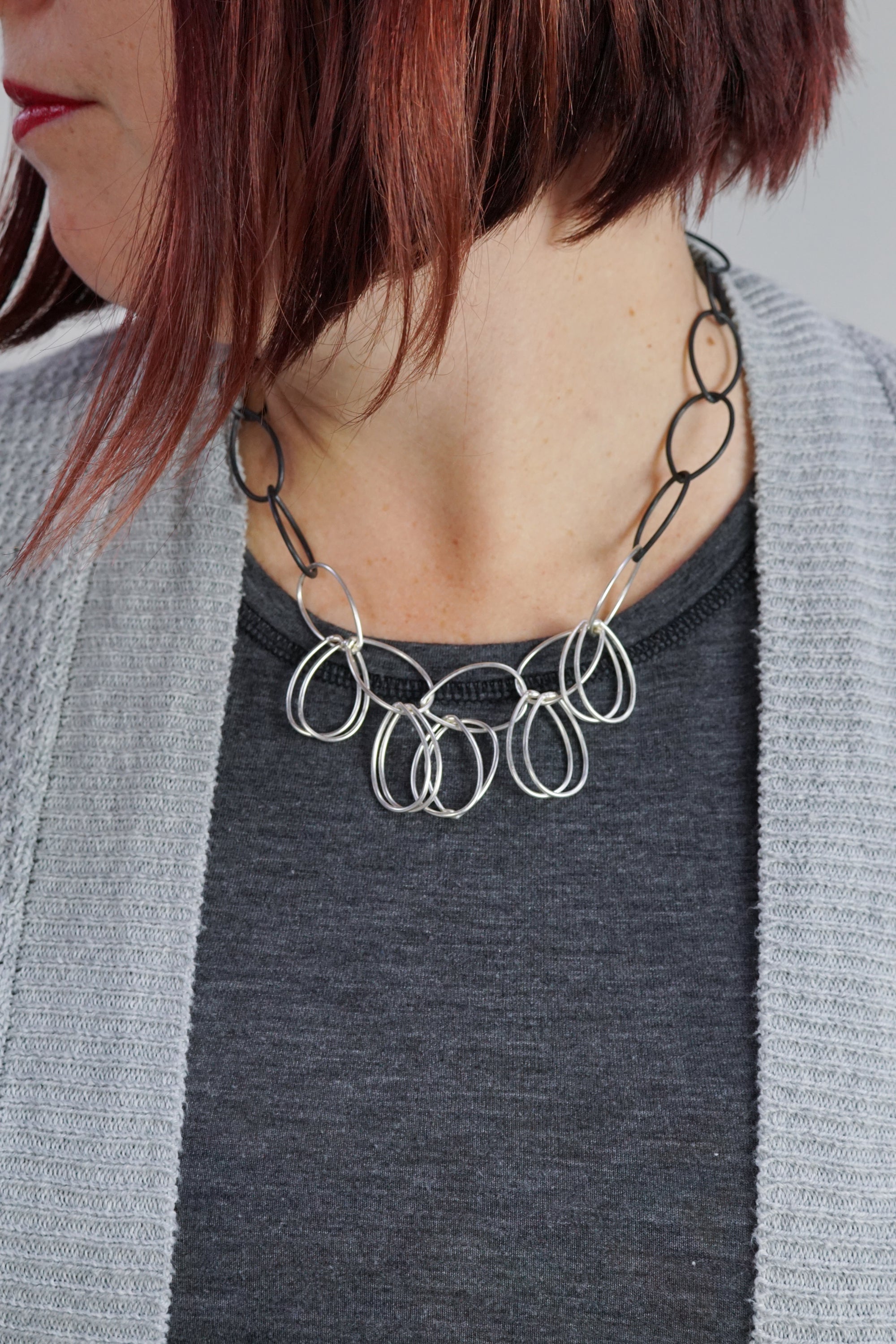 Ilhan necklace in steel and silver