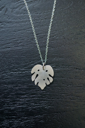 Mini Monstera leaf pendant