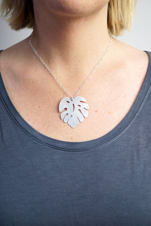 Monstera leaf pendant