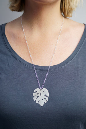 Monstera leaf pendant