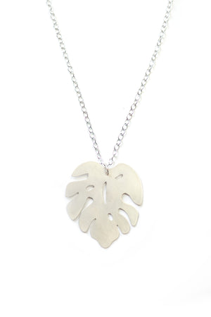 Monstera leaf pendant