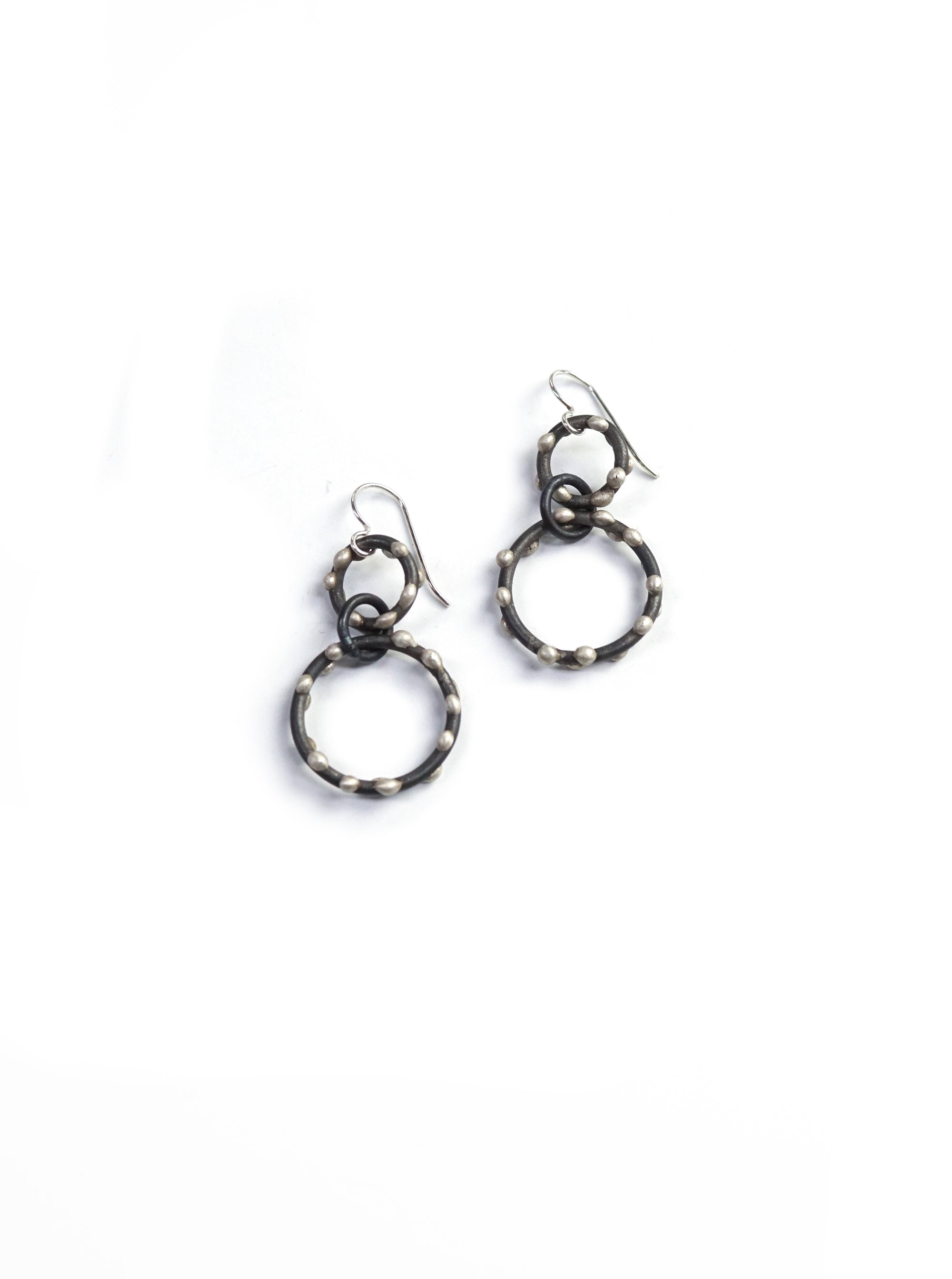 Petite Zoe Earrings - Silver on Steel