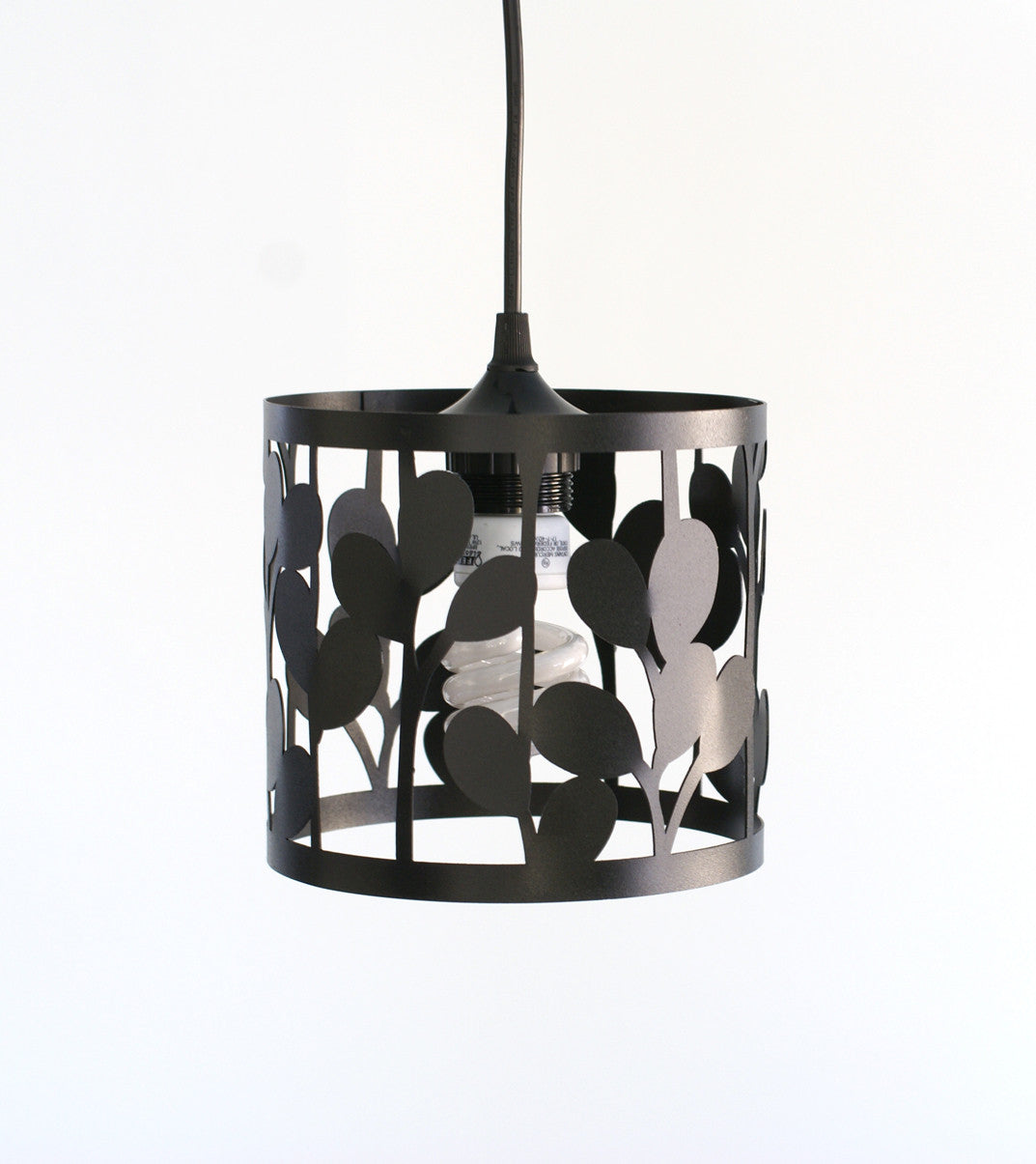 vertical leaf small pendant lamp - matte black