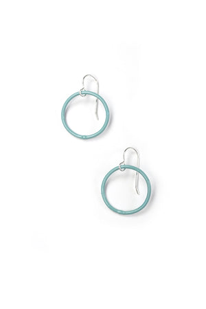 Small Evident Earrings in Faded Teal