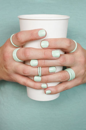 Stacking Ring in Soft Mint