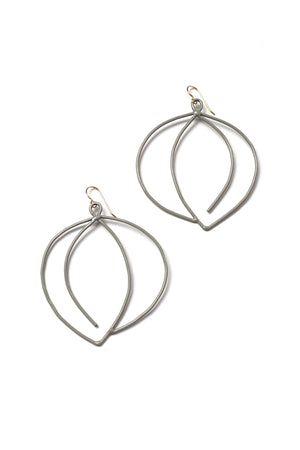 Tete Statement Earrings in Stone Grey