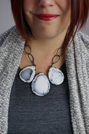 three stone Contra necklace