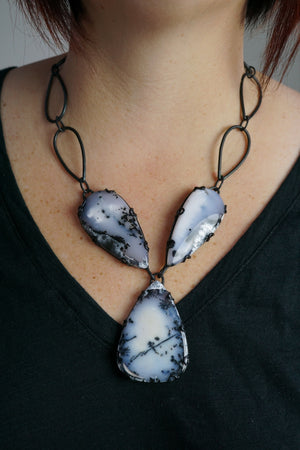 three stone Contra necklace