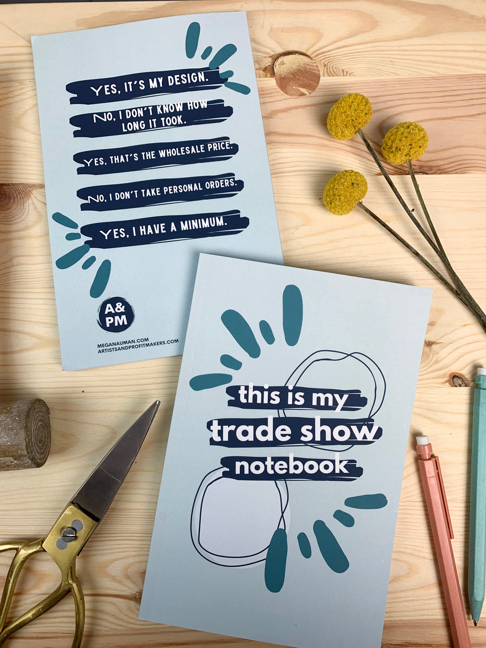 This is my trade show notebook