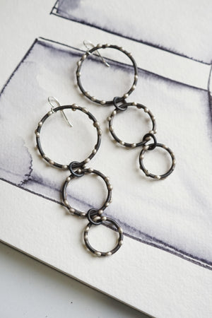 DeFeo Earrings - Silver on Steel