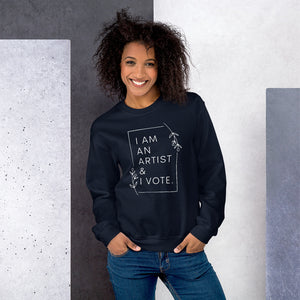 I am an artist & I vote sweatshirt