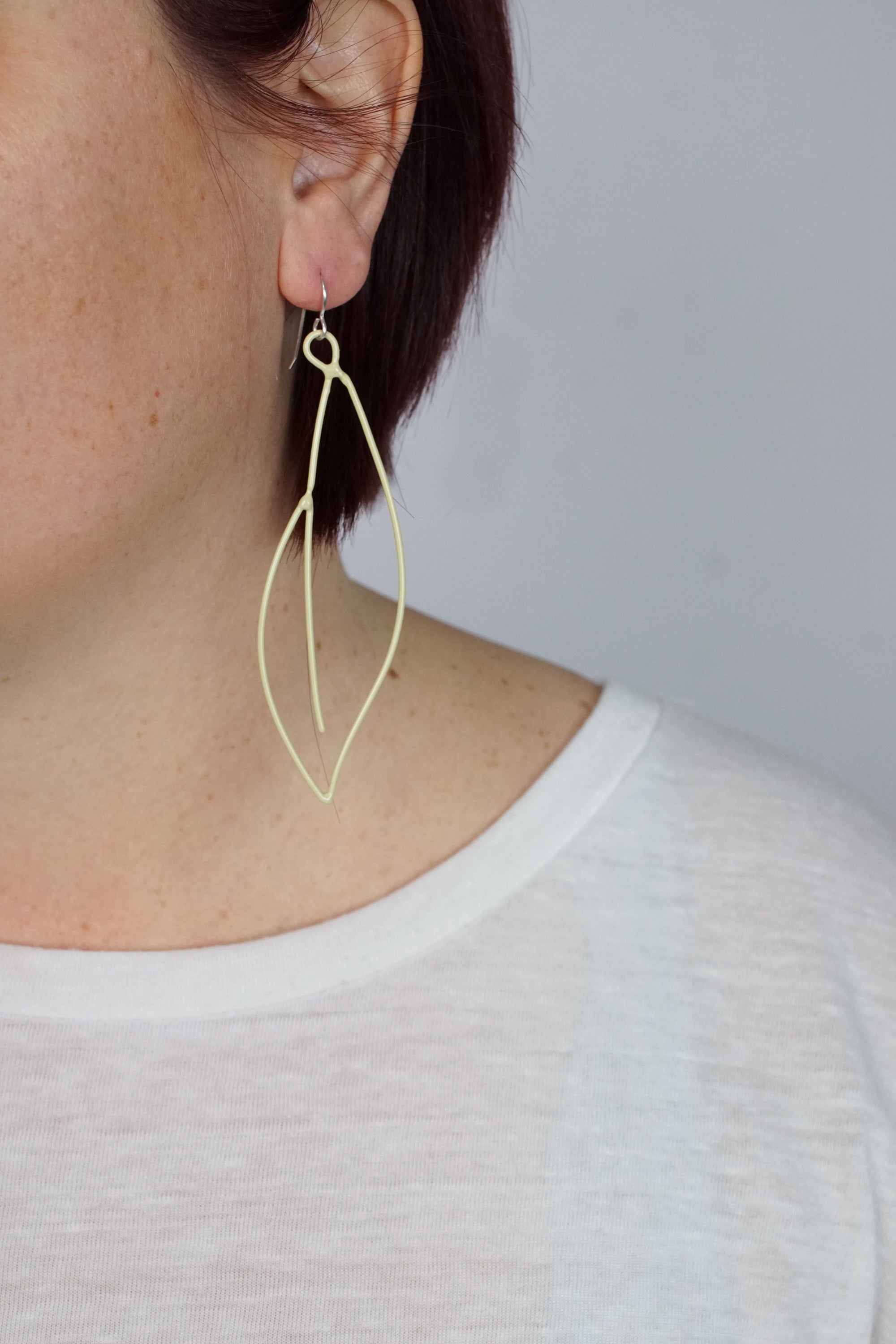 Verdant Statement Earrings in Green Sand