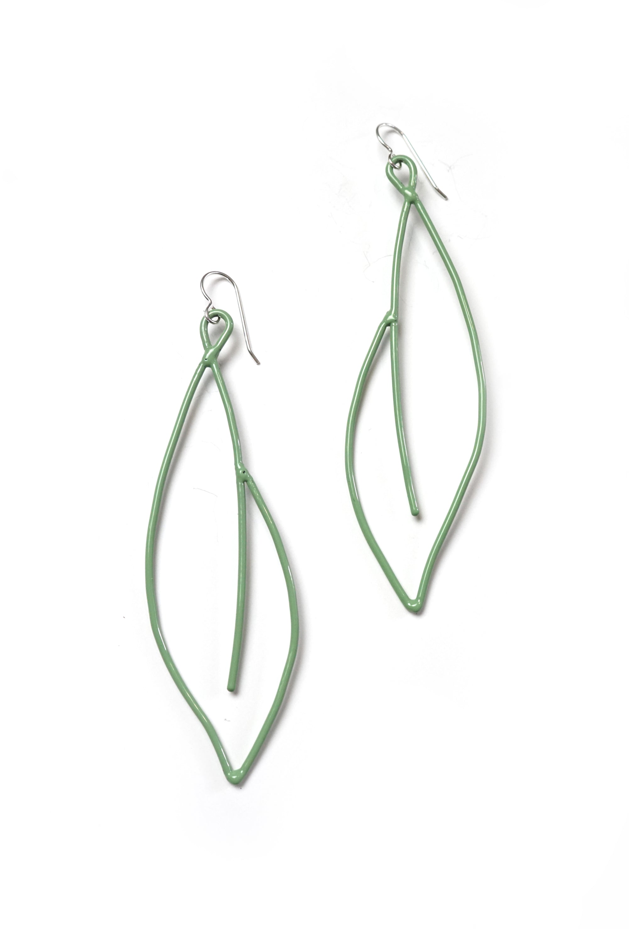 Verdant Statement Earrings in Pale Green