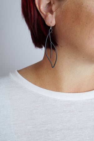 Verdoyante Earrings in black steel, silver, or bronze