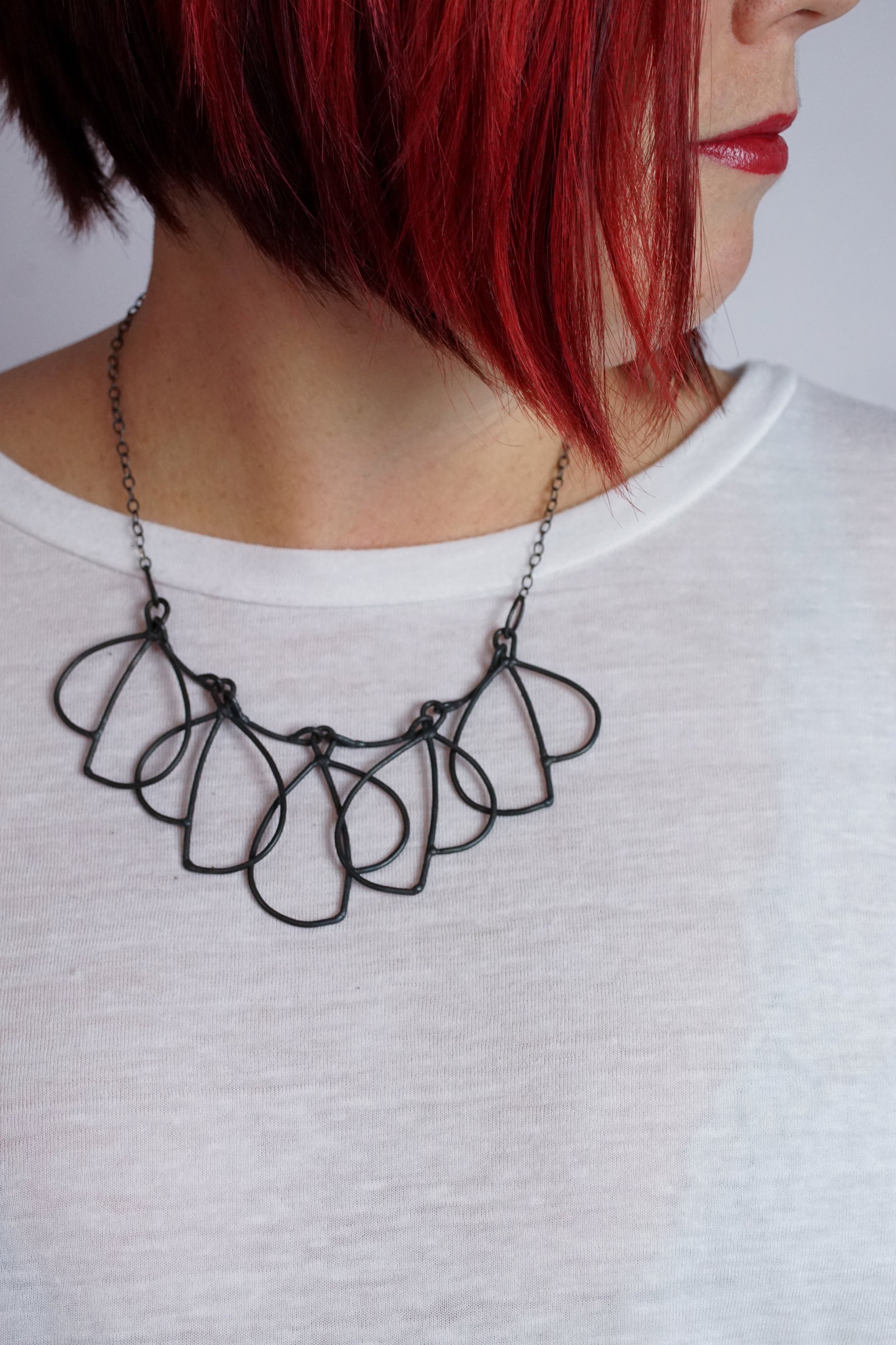 Cavolo Necklace in steel, silver, or bronze