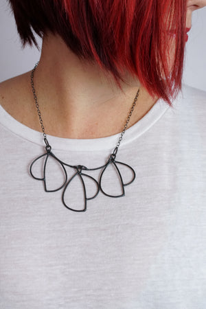 Trivolo Necklace in steel, silver, or bronze