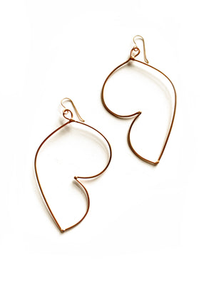 Volupte Statement Earrings in black steel, silver, or bronze