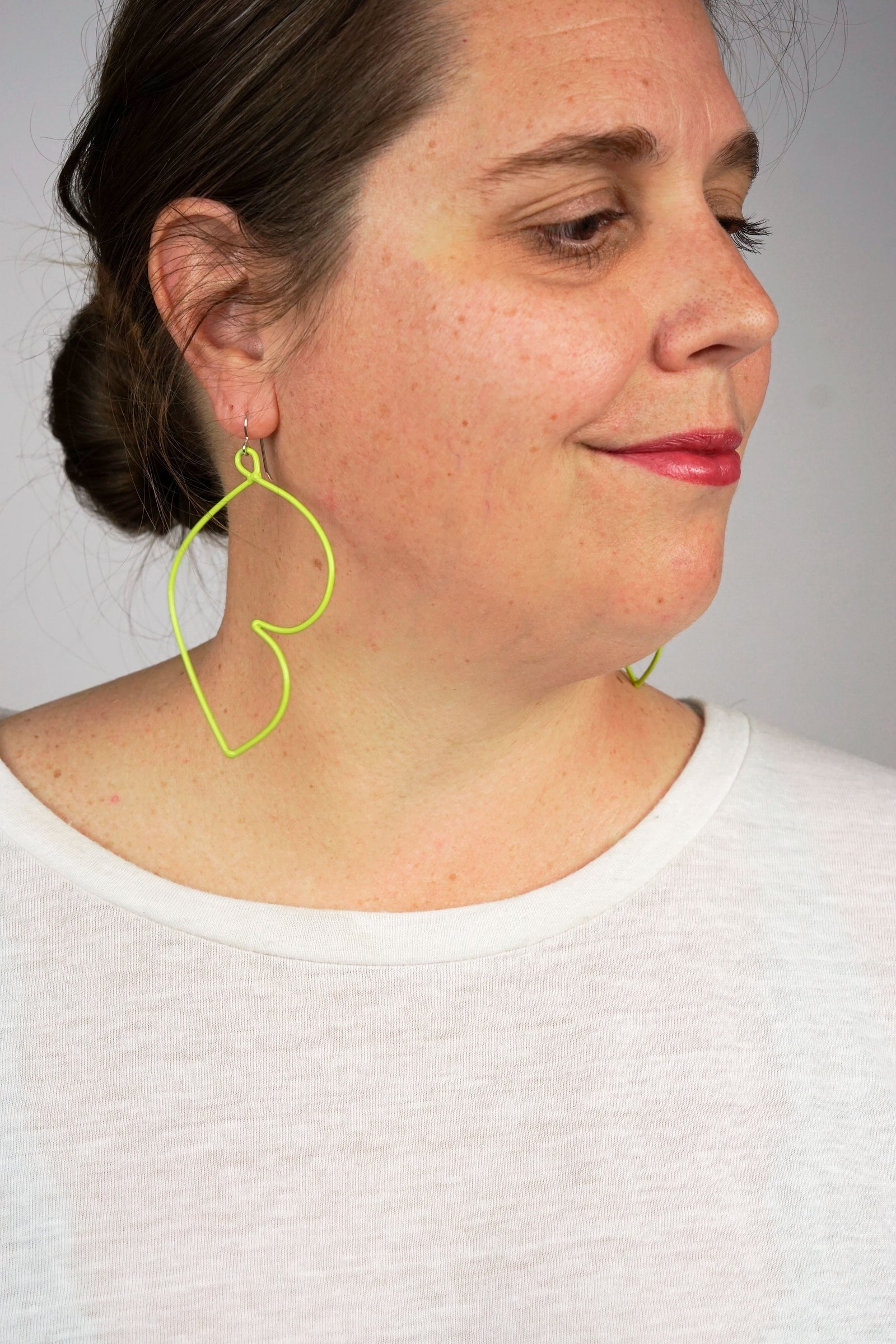 Volupte Statement Earrings in Neon Chartreuse - sample sale