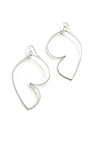 Volupte Statement Earrings in black steel, silver, or bronze