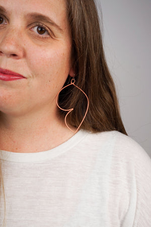 Volupte Statement Earrings in Dusty Rose