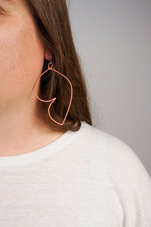 Volupte Statement Earrings in Dusty Rose